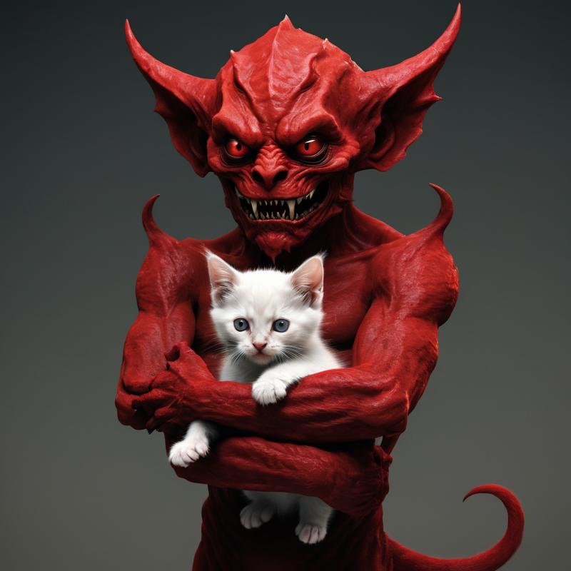 00384-A red demon holding a kitten.png